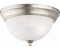 Kichler burnished nickel holds 2 - 60w bulbs flush mount ceiling fixture 8108NI