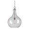 Kenroy Lighting 93186CLR Rhone 1 Light 15 inch Brushed Steel Pendant Ceiling Light