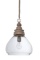 Creative Co-op Glass and Mango Wood Ceiling Pendant Light
