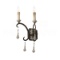 Aiden Gray Crepon Sconce-Two Arm Version #WL294 Double