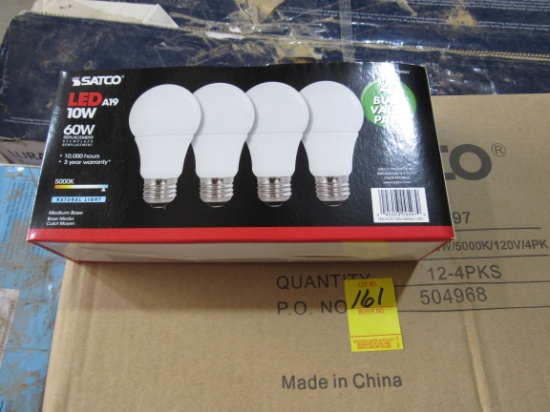 Satco LED A19 10W Bulbs, Replace 60W