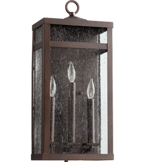 Quorum 772-3-86 oiled bronze Clermont 3 light lantern fixture uses 60watt candelabra bulbs