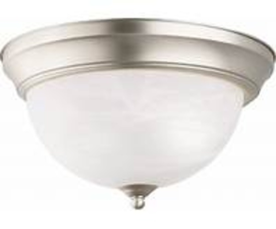 Kichler burnished nickel holds 2 - 60w bulbs flush mount ceiling fixture 8108NI