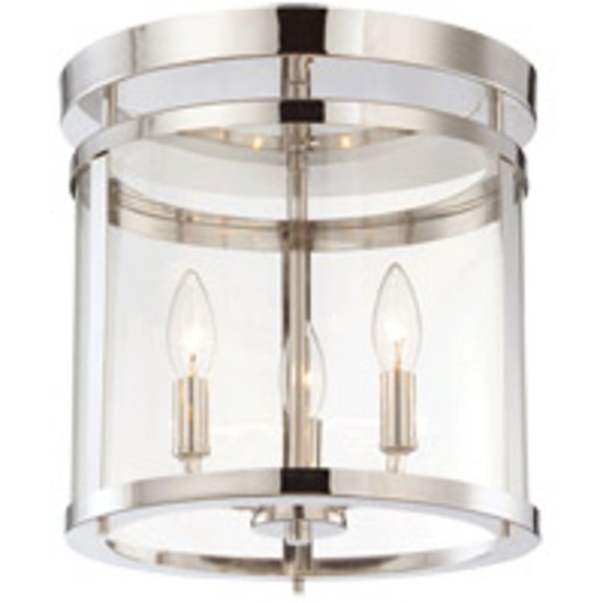 Savoy House hanging fixutre polished nickel holds three 60w bulbs 6-1043-3-109