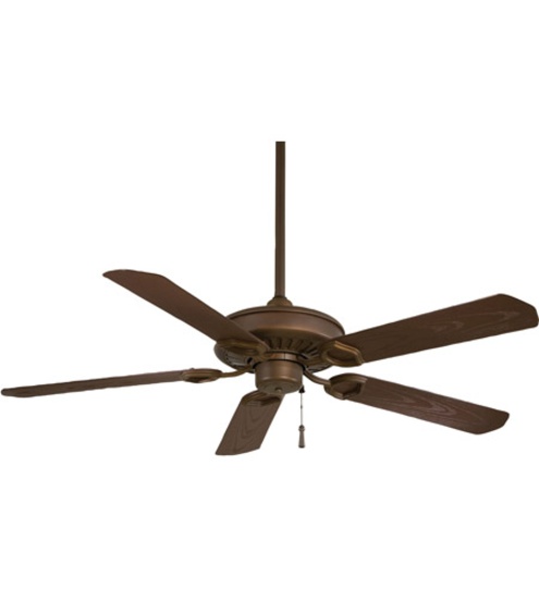 Sundowner 54" Indoor/Outdoor Fan #F589-ORB, oil rubbed bronze with dark maple blades, shippable box