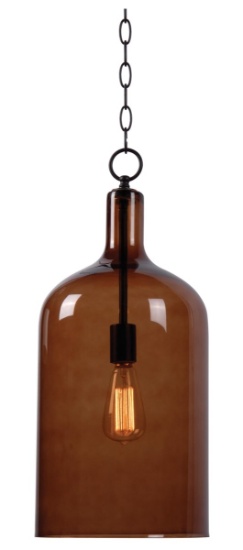 Kenroy Home 1-light mini pendant #91830AMB, shippable boxes