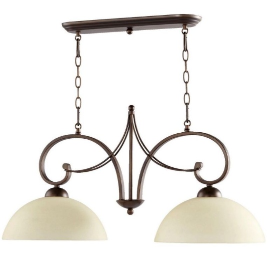 Quorum Lariat 2-Light Island Fixture #6631-2-86 Finish: Oiled Bronze