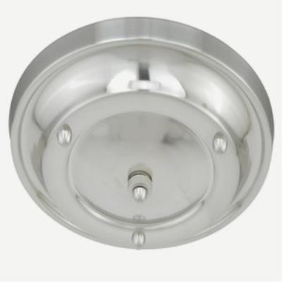 Vaxcel Canopy Accessory #P0059, Polished Nickel Finish, 15"Wx2 3/8"H