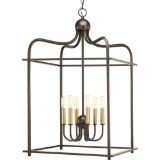 Progress Lighting Chandelier, Brushed Nickel #P500037-009