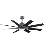 Fanimation Galvanized Indoor/Outdoor Levon Custom Fan w/ remote control #MAD7912GZ (blade & light ki