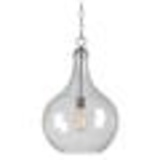 Kenroy Lighting 93186CLR Rhone 1 Light 15 inch Brushed Steel Pendant Ceiling Light