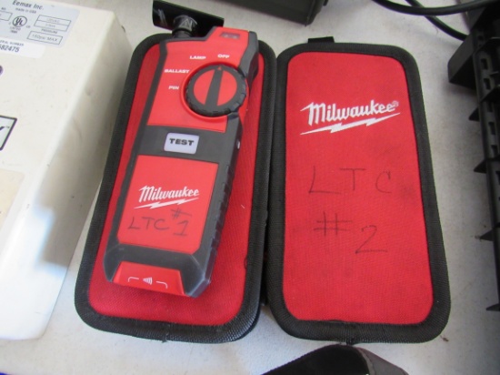 Milwaukee Flourescent Lighting  and ballastTester with zippered case (Catalog #2210-20)