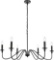 Living District  LD5006D36MB Rohan Collection Chandelier D36 H19 Lt:6 Matte Black Finish