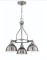 Craftmade Timarron 3 light down chandelier AN uses (3) 100w bulbs 20 1/2