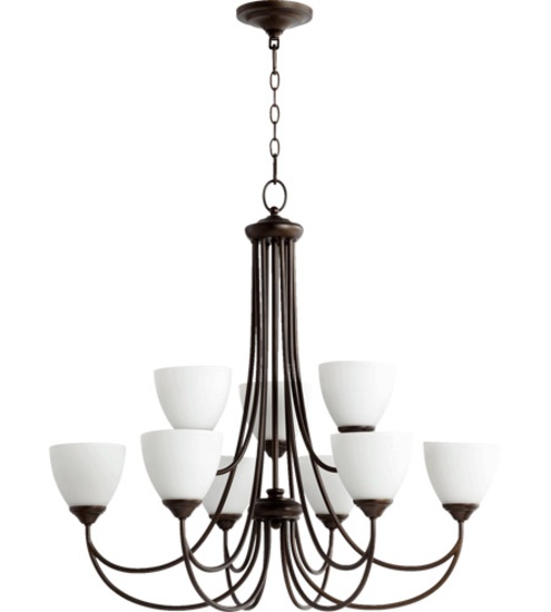 Quorum Brooks Oil Bronze 9-light Chandelier #6050-9-86