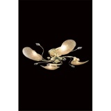 Elegant Lighting  Petal 4 Light 26 inch Gold Flush Mount Ceiling Light