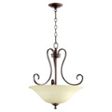 Quorum Celesta 3-light Pendant #8053-3-86, Oiled Bronze, shippable box