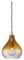 Jamie Young Company small curved pendant light #105409, in seeded amber