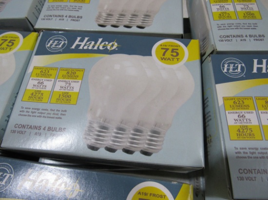 4 packs of Halco 75 watt incondascent bulbs good packaging