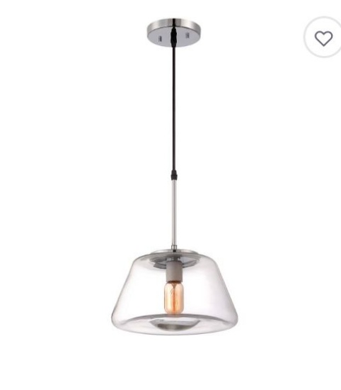 Sun Set one light shaded mini pendant with clear glass 769026-001