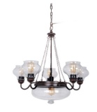 Jsremiah Yorktown 5 light chandelier oiled brass finish 35026-OBG