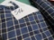 navy and crème flannel  fabric selling by the yard