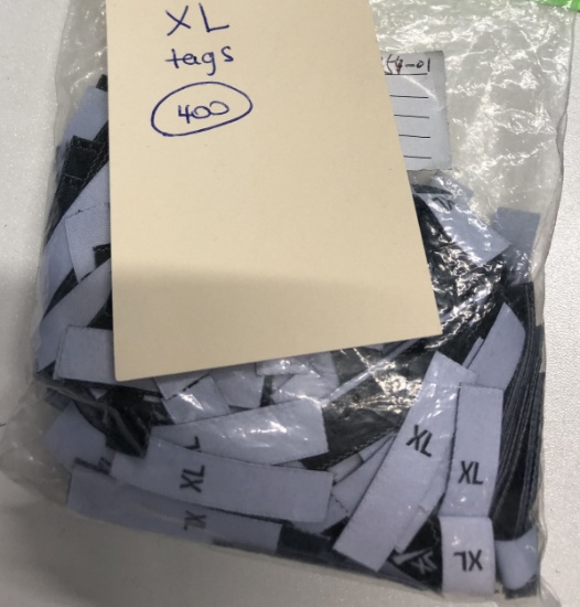 XL Tags package of 400