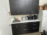 Kitchen Cabinet System with Stainless Sink 72 long by 25 inches Deep. This unit is in like new condi