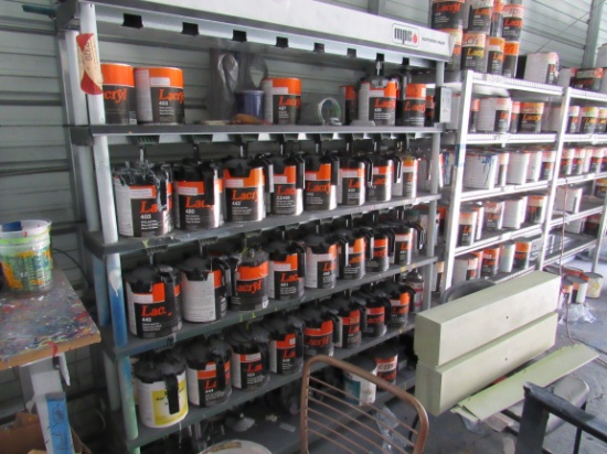 MPC Mathews Paint mixing station with paint rack
