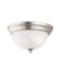 Kichler brushed nickel flush mount ceiling fixture 2 light fixture swirled glass globe 8108NI