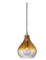 Jamie Young Company small curved pendant light #105409, in seeded amber