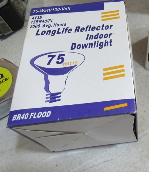 75 watt long life reflector downlight bulbs BR40Flood