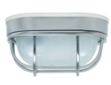 Craftmade Z396-56 Marine Light with Frosted Halophane Glass Shades, Stainless Steel Finish