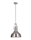 Jeremiah Lighting by Craftmade P550TS1 warehouse style shaded light in tarnished silver finish good