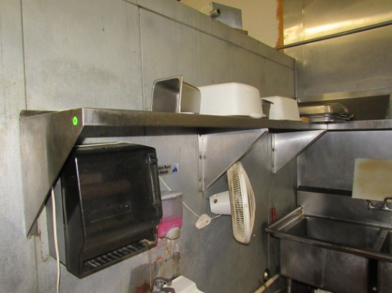 Stainless kitchen shelf 72" x 16"