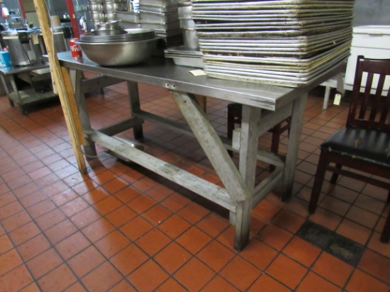 stainless steel table top 72" x 30"