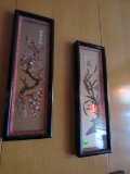 6x18 framed Asian shell art