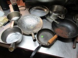 mixed lot of pots and frying pans