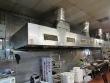 stainless steel hoods 4' x 16' with filter screens, ansul system, roof top exhaust fan