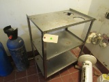 Stainless serving cart 24