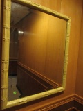 beveled mirror bamboo framed 27