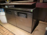 undercounter 2 door stainless steel refrigerator