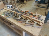 assorted small clamps approximately 30 count