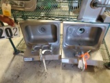 stainless hand wash sink with mixing valve