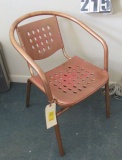 aluminum  framed copper colored chairs