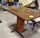 early wood  pedestal dining table