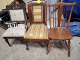 early wood dining chairs