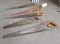 group of 5 hand saws
