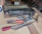mechanics tool box with ratchets and mixed tools
