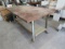 steel framed work bench shop table